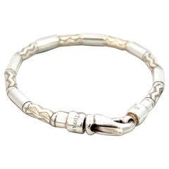 Tiffany & Co Estate Pulsera alemana Zig Zag 7,5" Plata de ley 4,5 mm