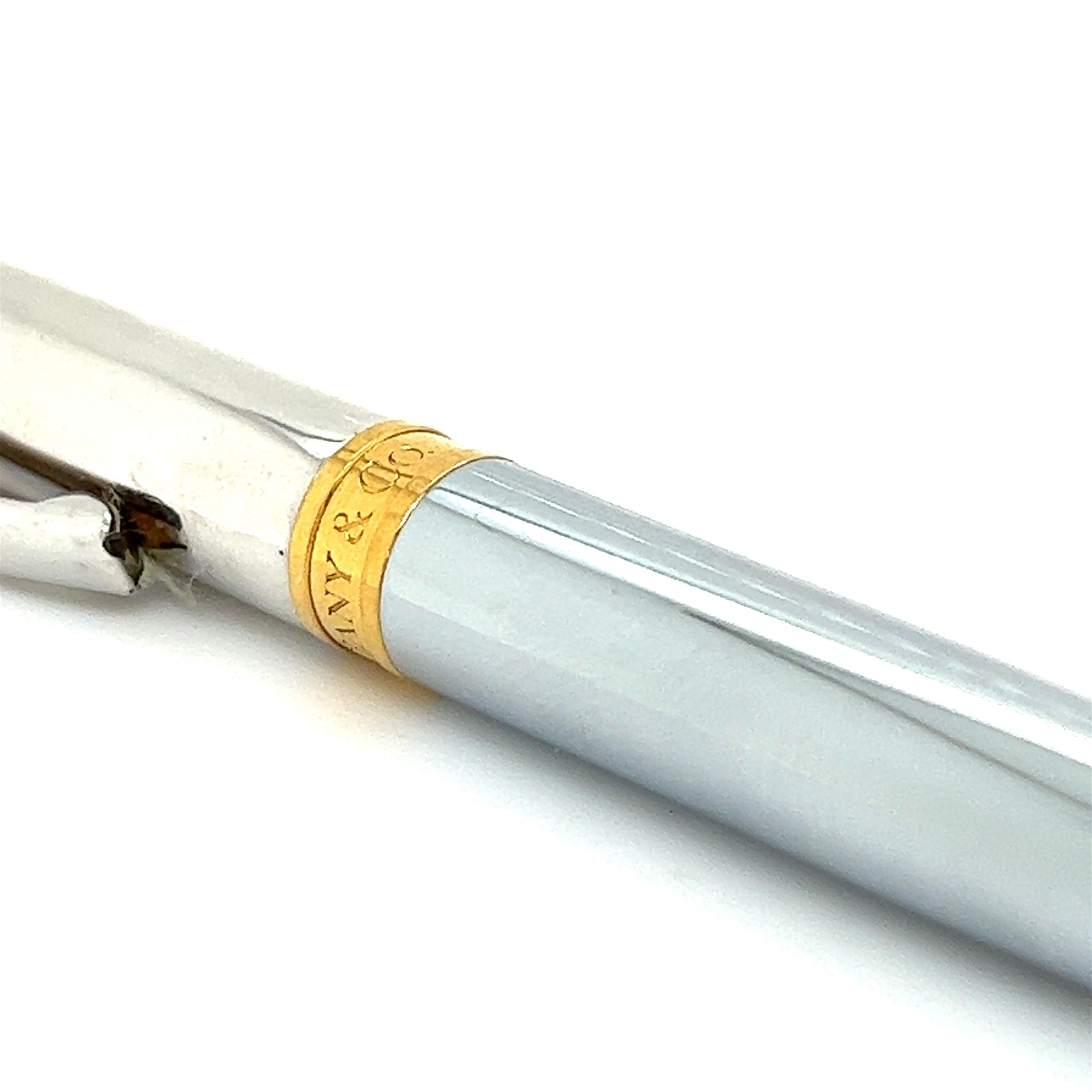 Tiffany & Co Estate Gold Plated Ballpoint Pen Sterling Silver For Sale 3