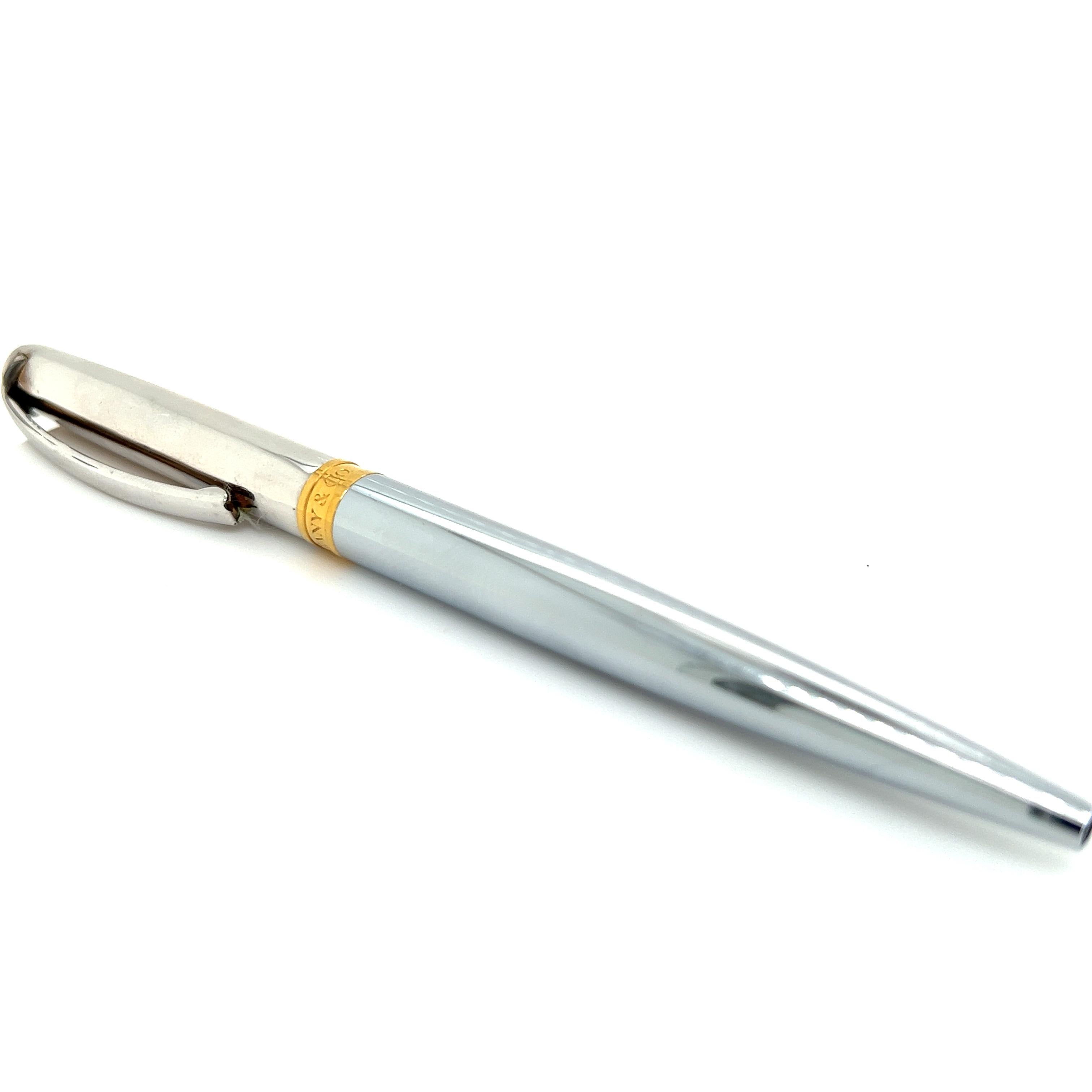 Vergoldeter Kugelschreiber aus Sterlingsilber, Nachlass von Tiffany & Co für Damen oder Herren im Angebot