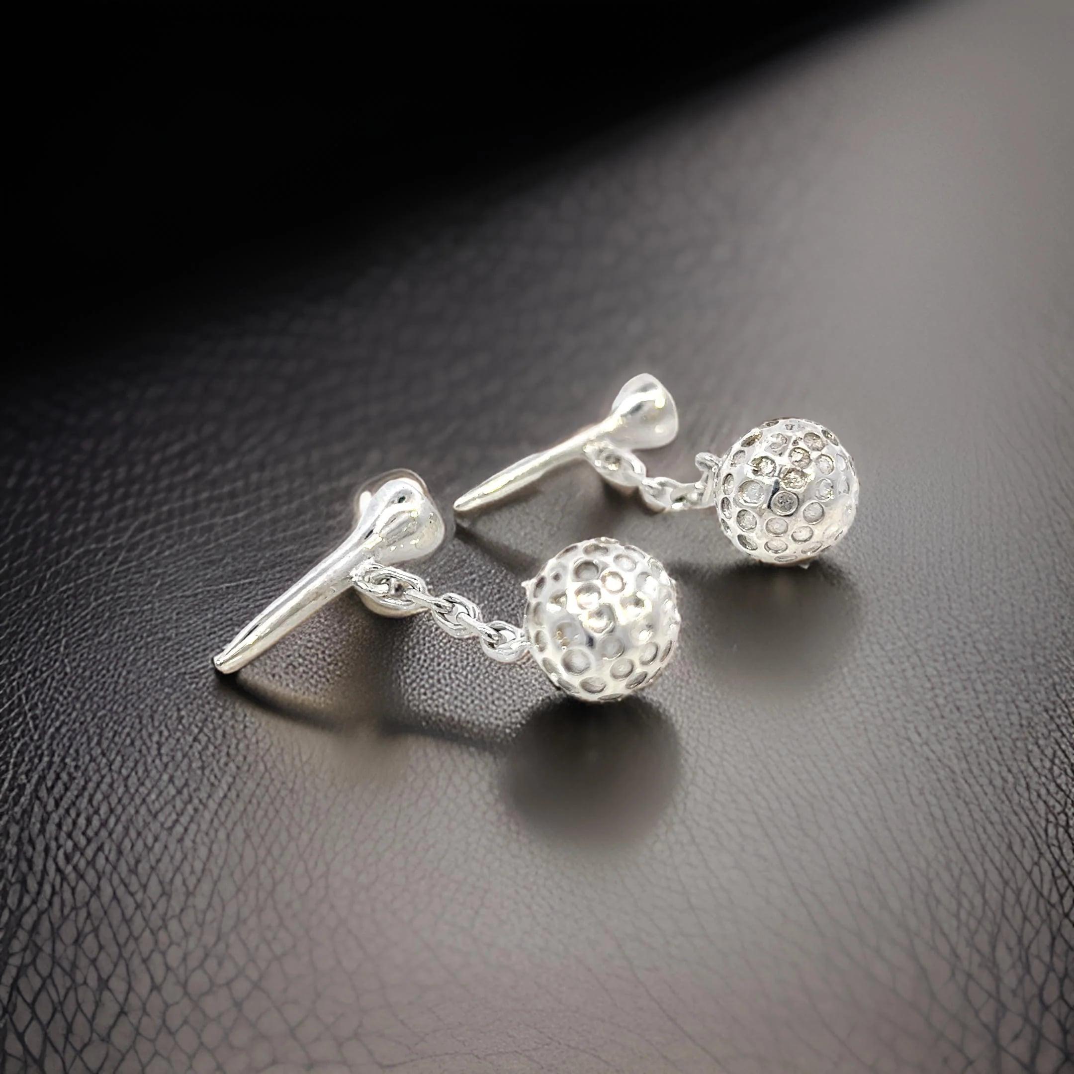 Tiffany & Co Estate Golf Ball Cufflinks Sterling Silver 15.39 Grams For Sale 6