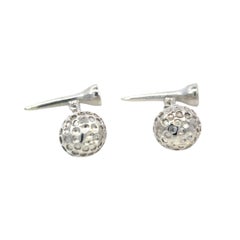 Tiffany & Co Estate Golf Ball Cufflinks Sterling Silver 15.39 Grams
