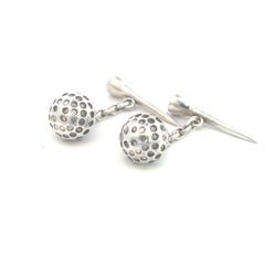 Tiffany & Co Estate Golf Ball Cufflinks Sterling Silver