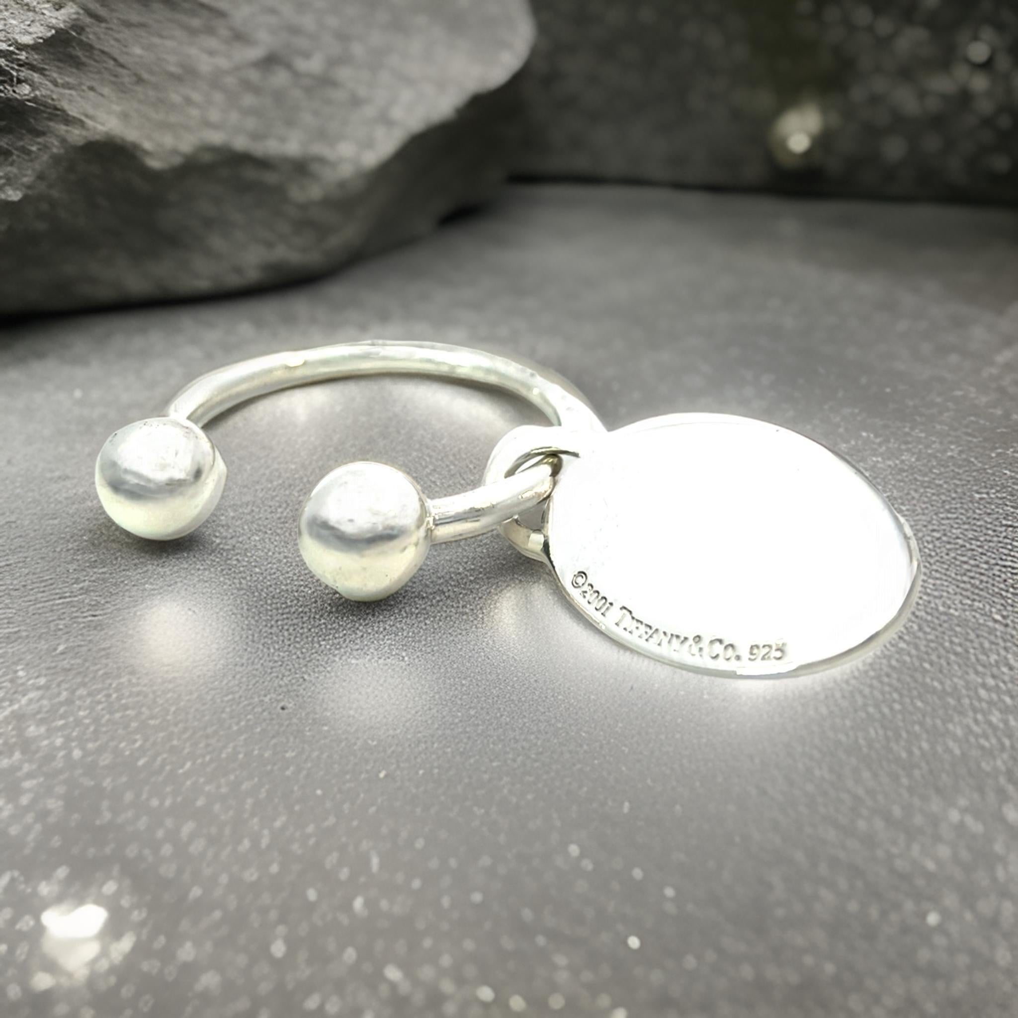 Femenino o masculino Llavero adorno colgante Tiffany & Co Estate Plata de ley en venta