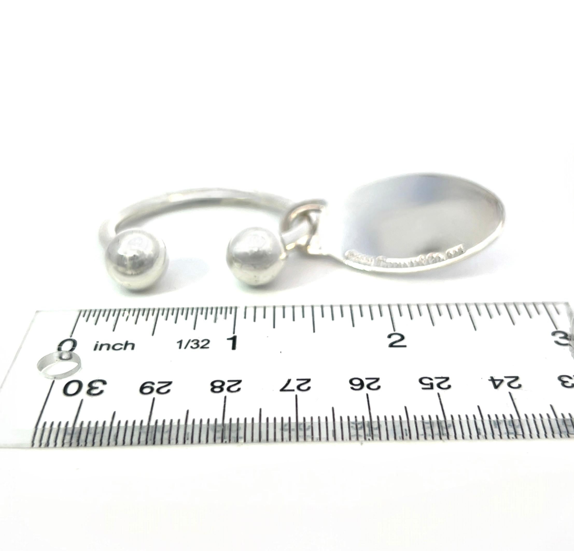 Llavero adorno colgante Tiffany & Co Estate Plata de ley en venta 5