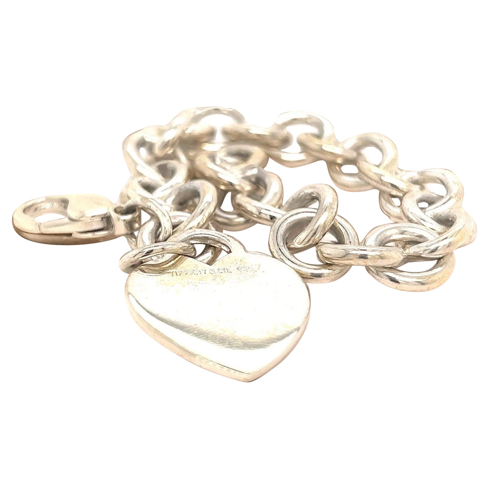 Tiffany & Co Nachlass-Herz-Armband 7,5" Sterlingsilber