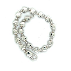 Tiffany & Co Estate Heart Bracelet Silver