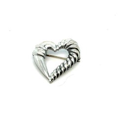 Tiffany & Co Estate Heart Brooch Pin Sterling Silver