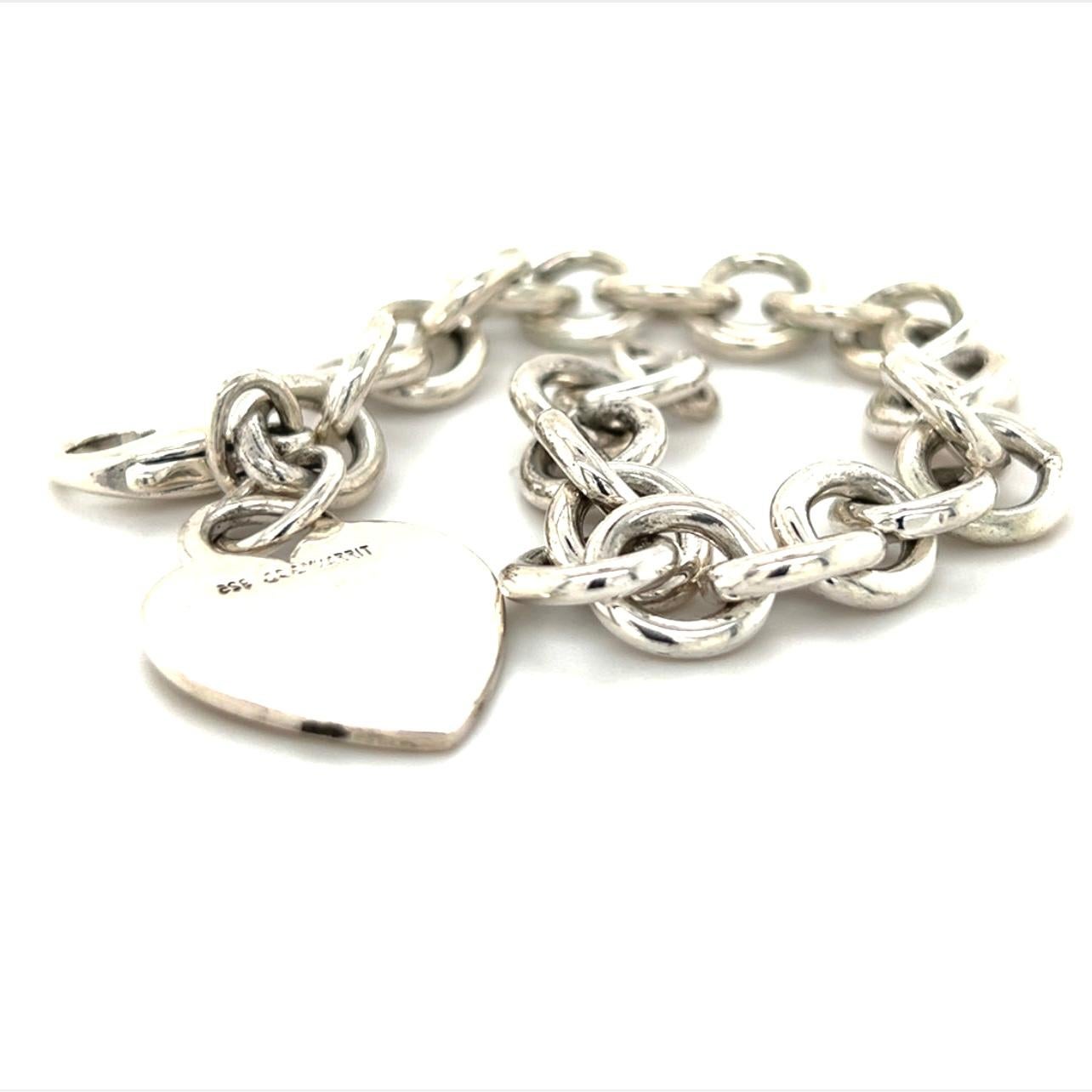 Autentico Bracciale Charm Cuore Tiffany & Co. 7,5
