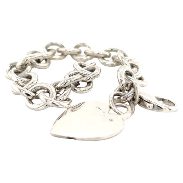 Tiffany and Co. Heart Tag Charm Bracelet at 1stDibs