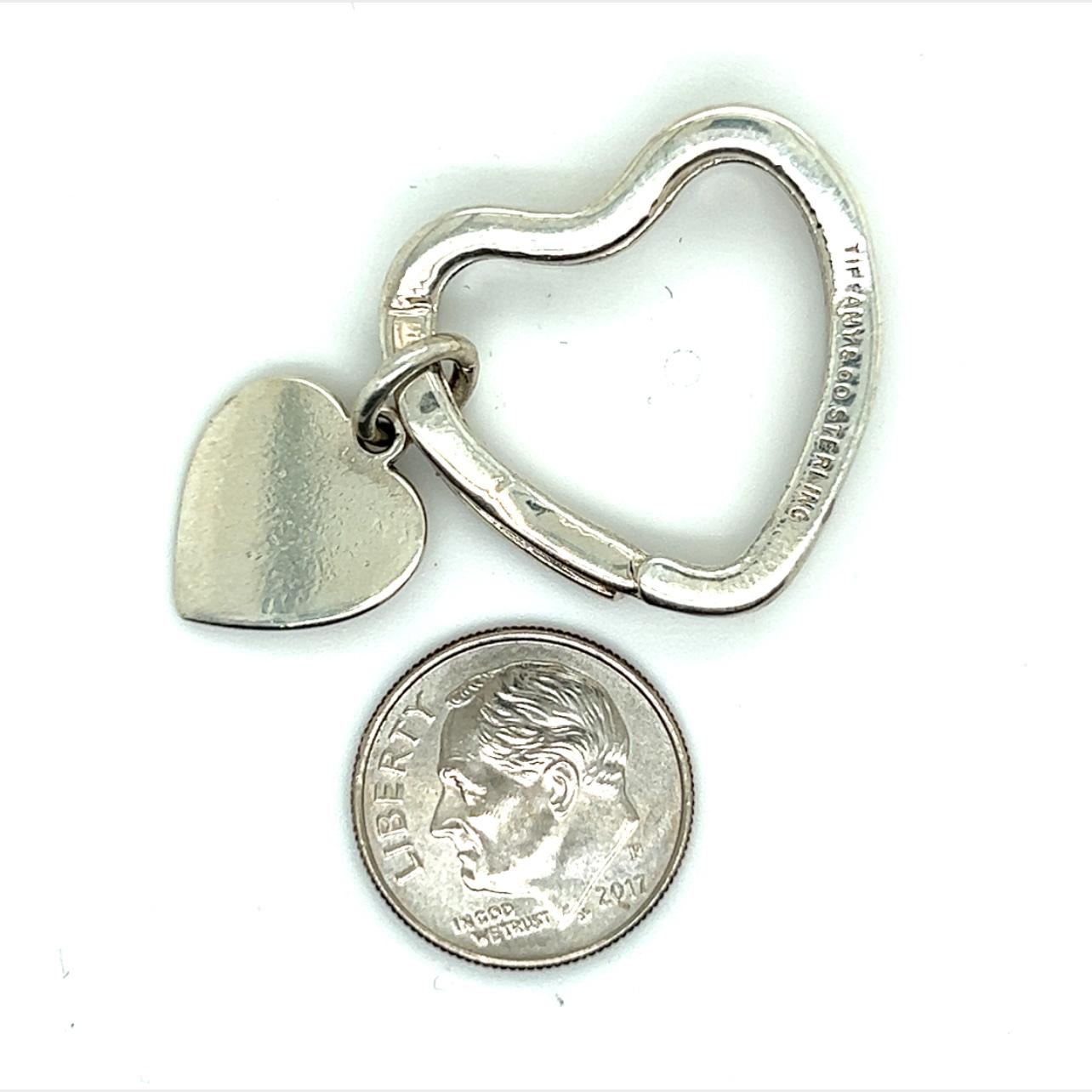  Tiffany & Co. - Porte-clés en argent sterling avec cœur Unisexe 