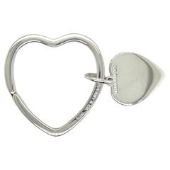 Tiffany & Co Nachlass Herz Schlüsselanhänger aus Sterlingsilber
