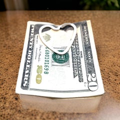 Tiffany & Co Estate Heart Money Clip or Bookmark Sterling Silver 10.3 GR