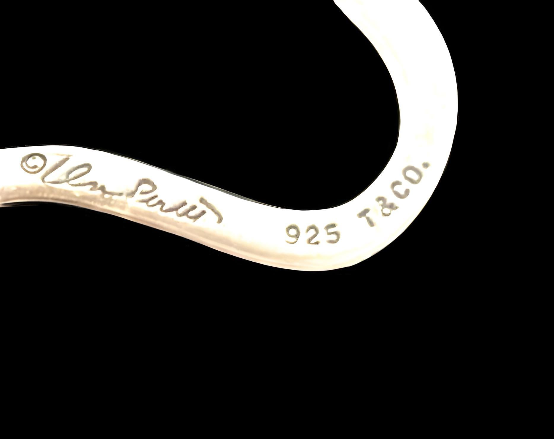 Women's or Men's Tiffany & Co Estate Heart Money Clip or Bookmark Sterling Silver For Sale