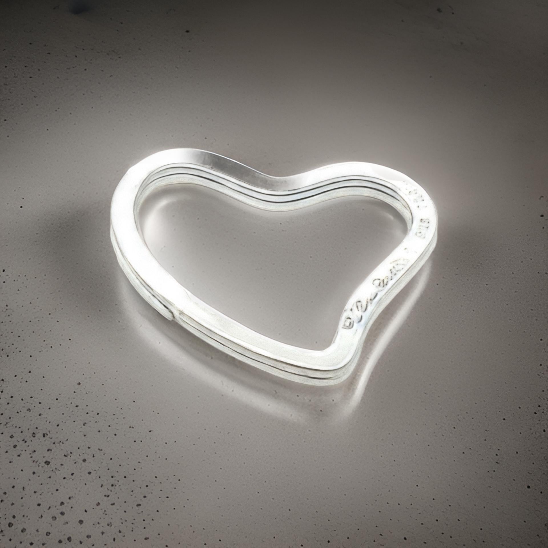 Tiffany & Co Estate Heart Money Clip or Bookmark Sterling Silver For Sale 1