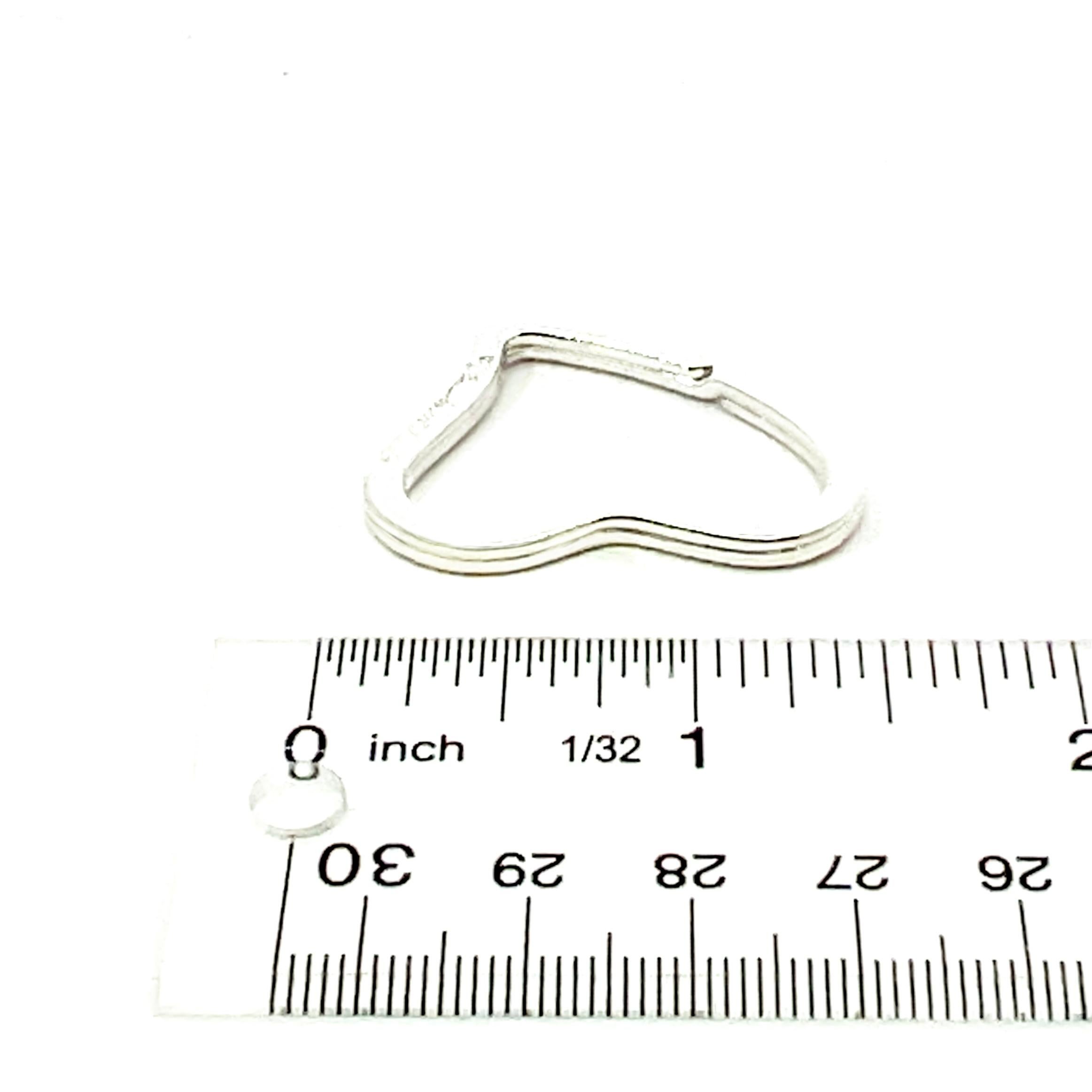 Tiffany & Co Estate Heart Money Clip or Bookmark Sterling Silver For Sale 2
