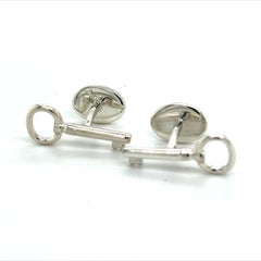 Tiffany & Co. Estate Key Cufflinks Sterling Silver