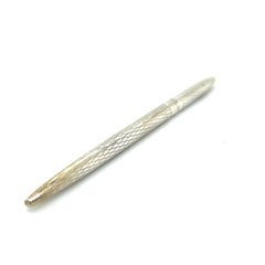 Tiffany & Co Estate Ladies Ballpoint Pen With Diamond Sterling Silver