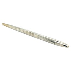 Tiffany & Co Estate Ladies Ballpoint Pen With Diamond Sterling Silver