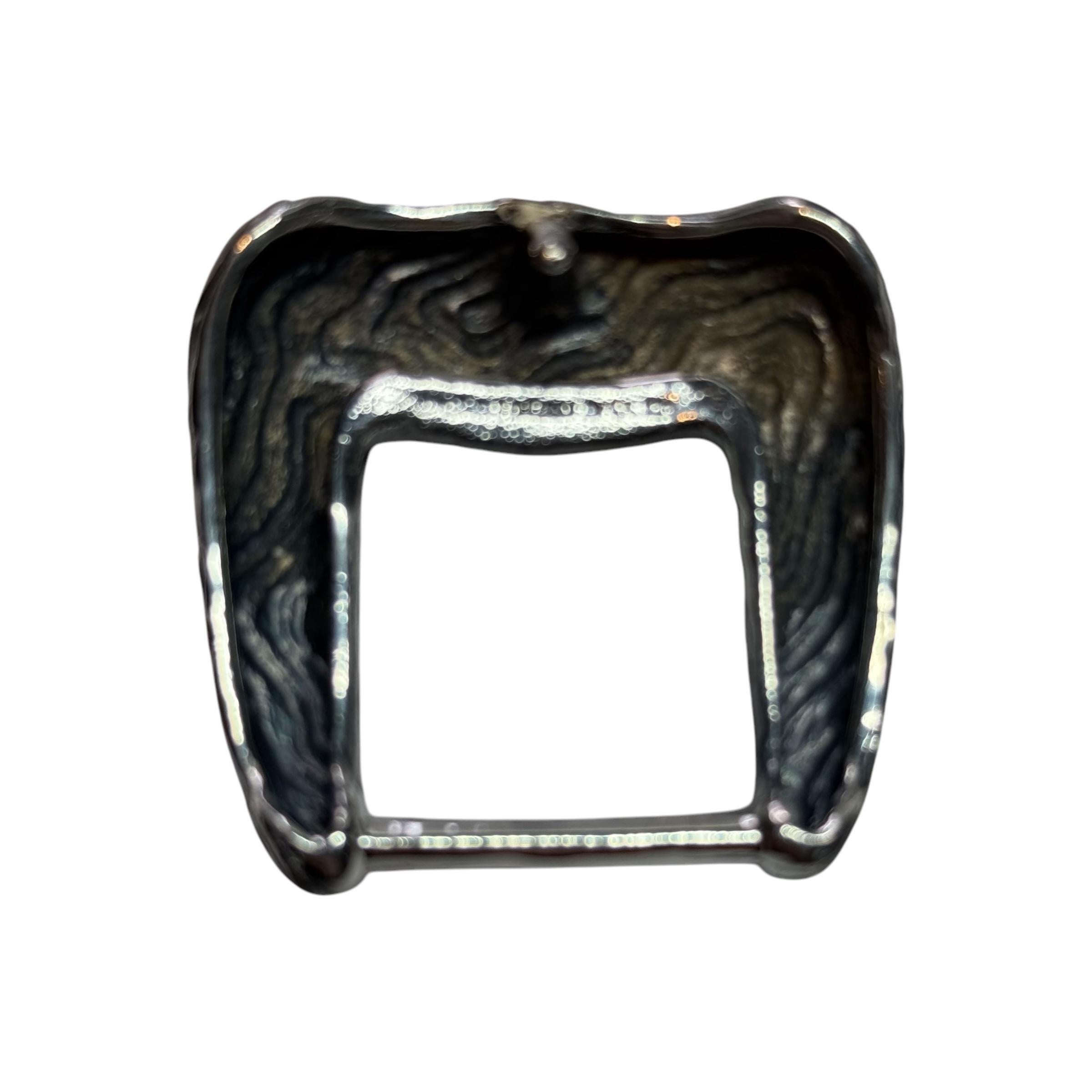 Tiffany & Co Ladies Wood Grain Fashion Belt Buckle Sterling Silver Estate (boucle de ceinture en argent) en vente 4