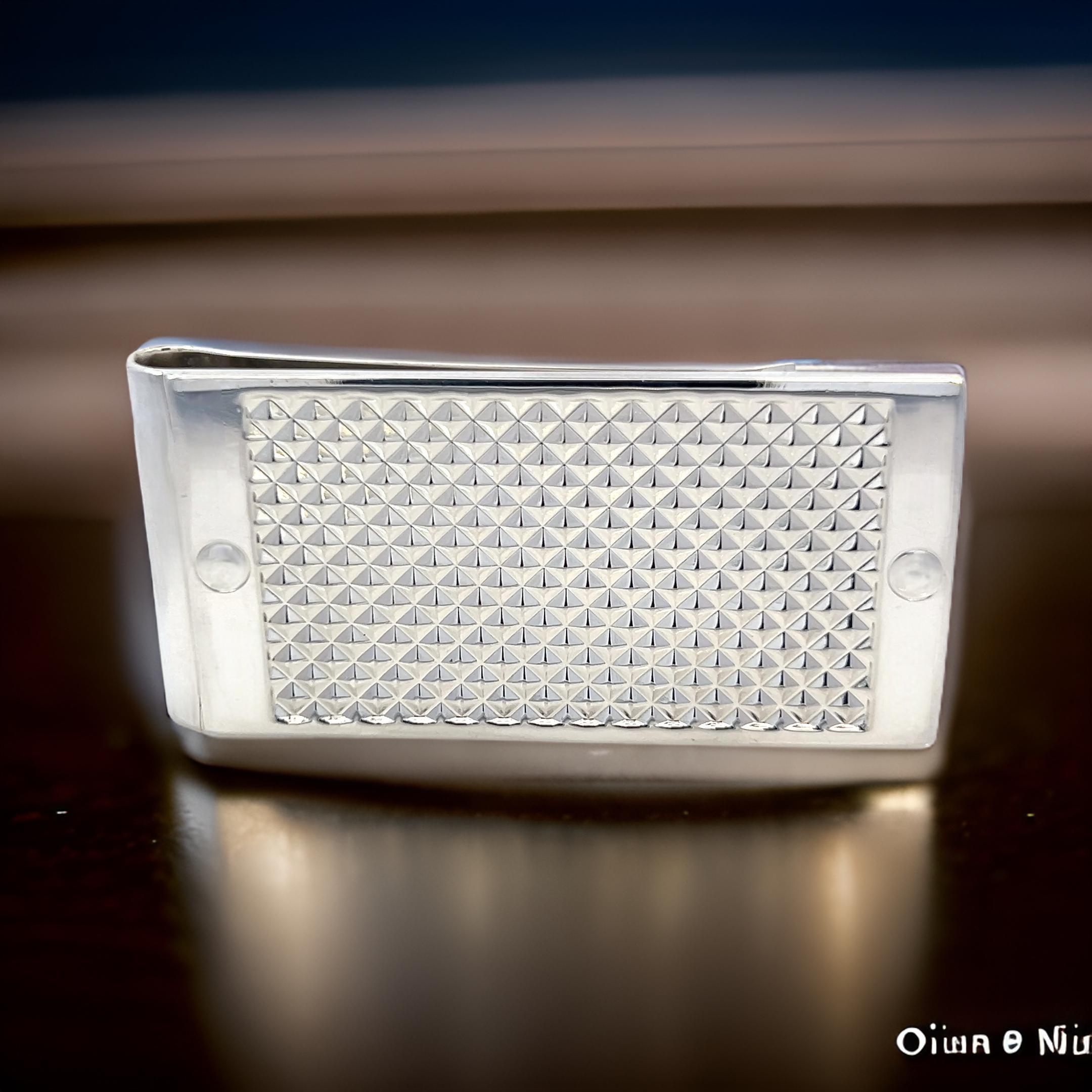 De los hombres Tiffany & Co Estate Pinza para billetes con gran cantidad de diamantes Plata de ley en venta