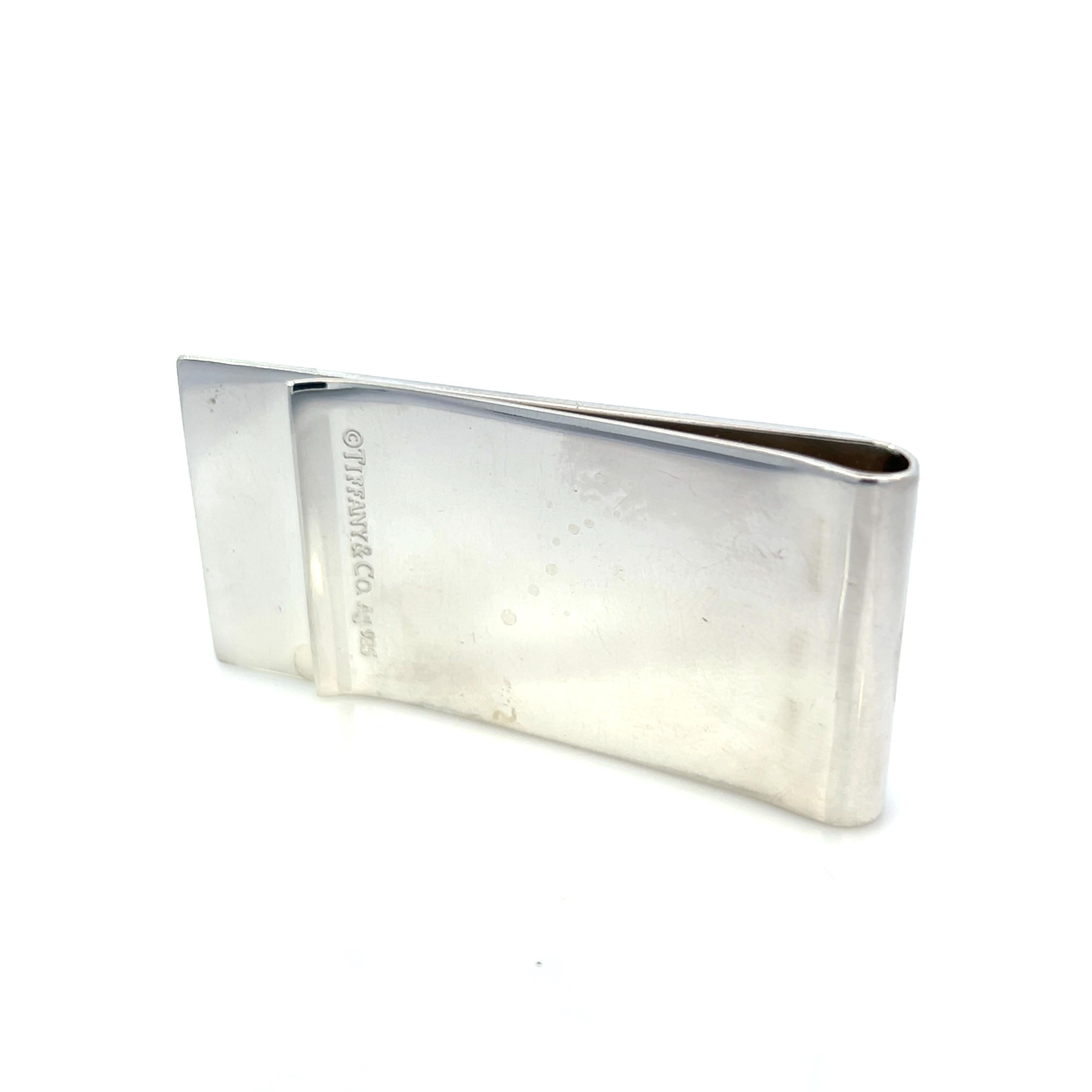 Tiffany & Co Estate Pinza para billetes con gran cantidad de diamantes Plata de ley en venta 1