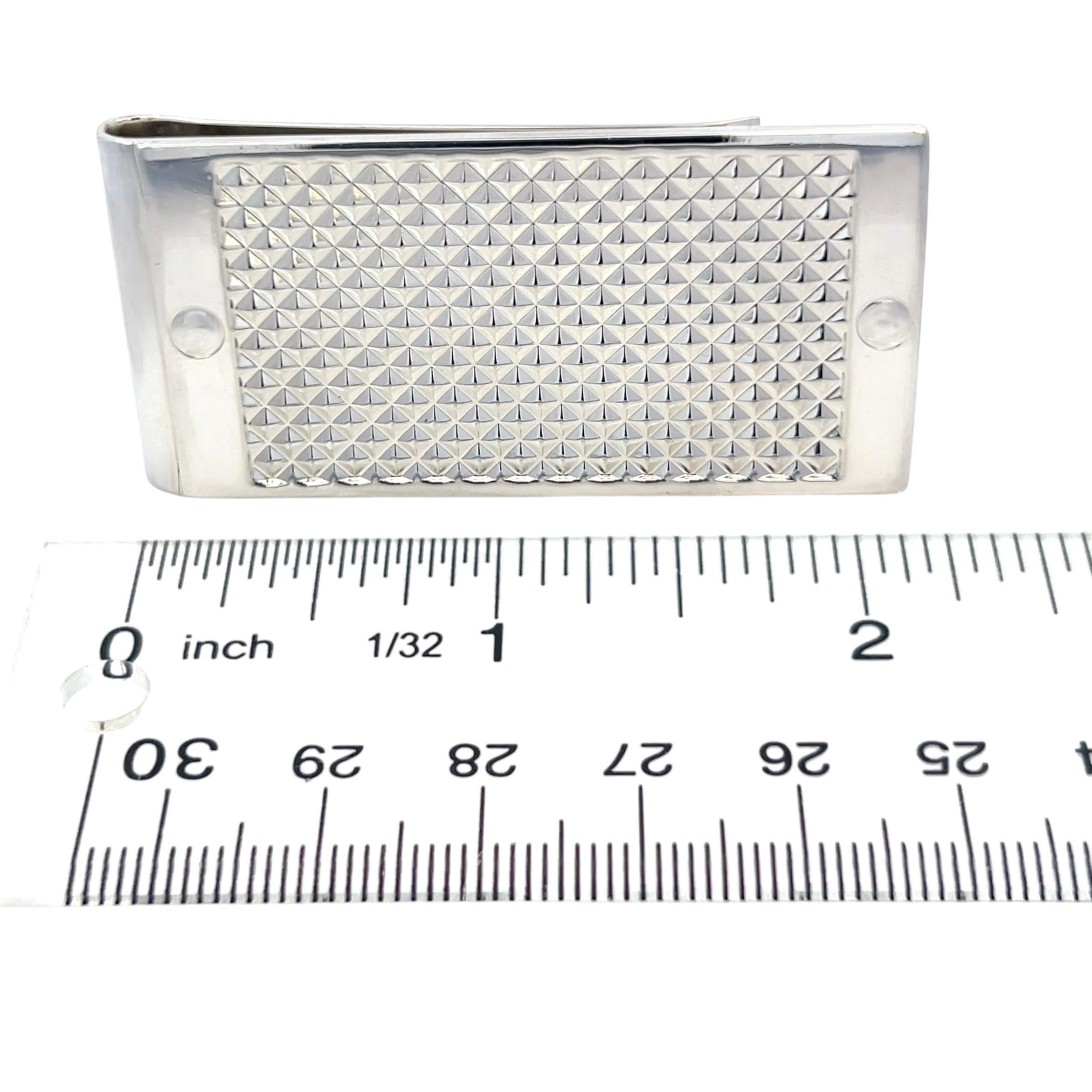 Tiffany & Co Estate Pinza para billetes con gran cantidad de diamantes Plata de ley en venta 4