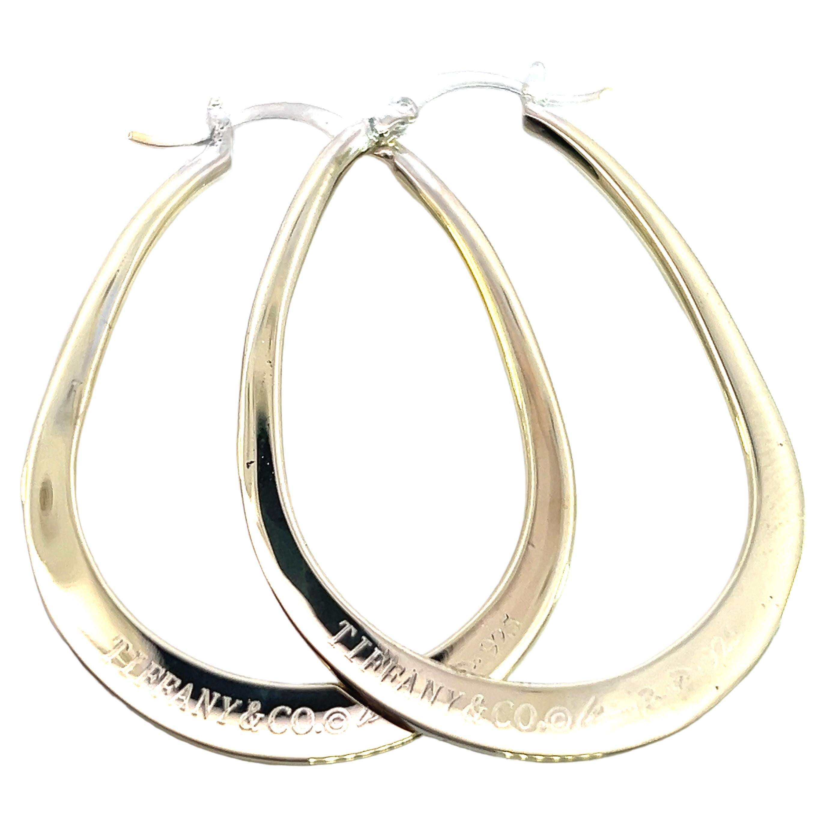 Authentic Tiffany & Co Estate Large Hoop Earrings 2