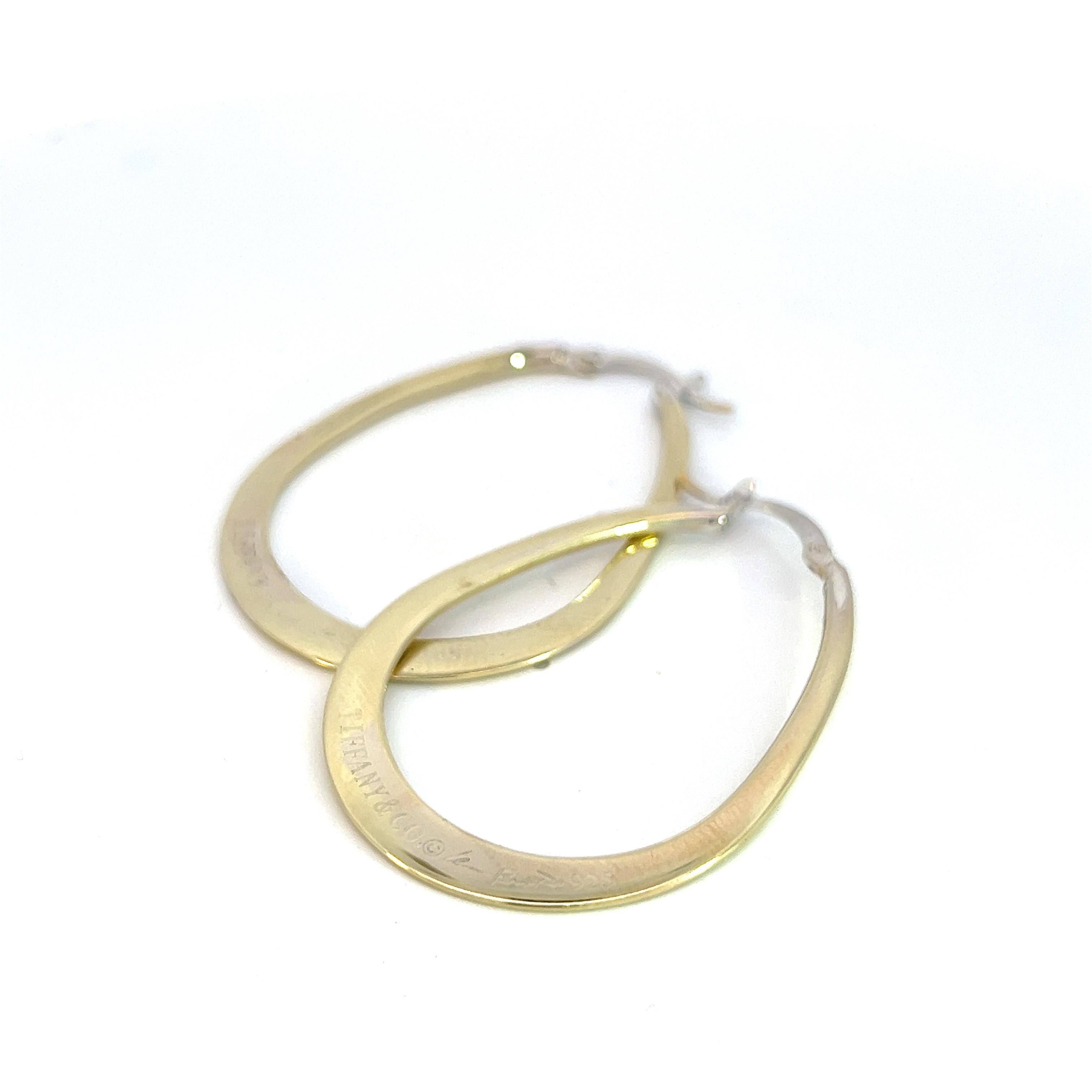 Tiffany & Co Estate Large Hoop Earrings 2