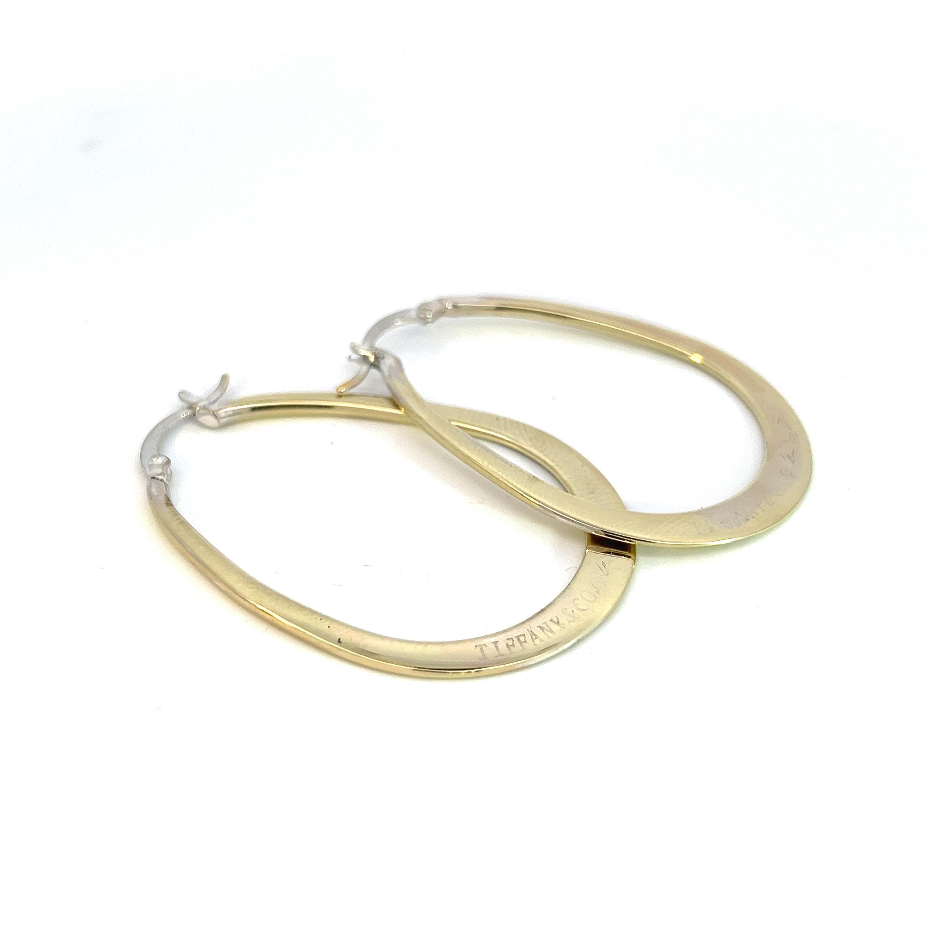 Tiffany & Co Estate Large Hoop Earrings 2