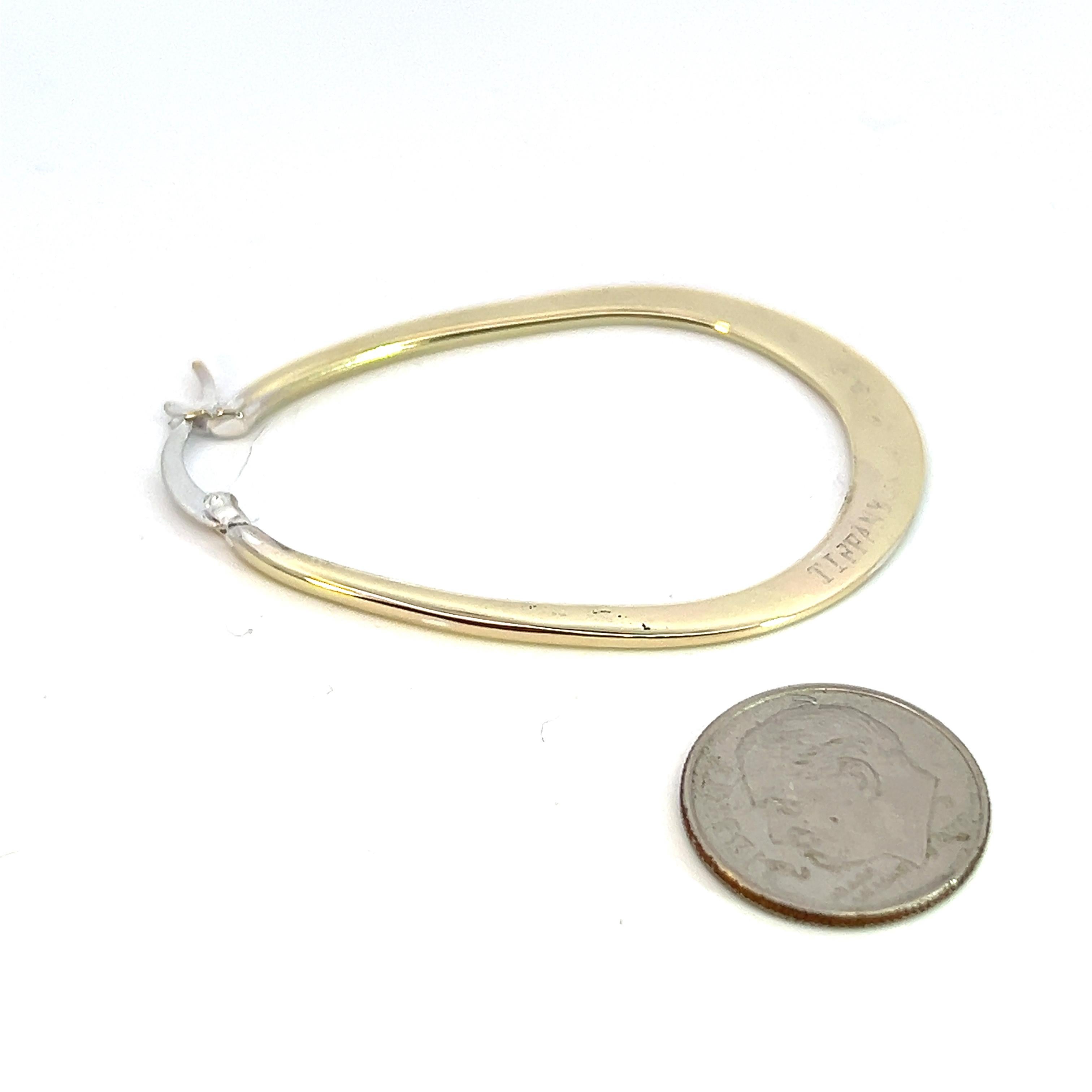Tiffany & Co Estate Large Hoop Earrings 2