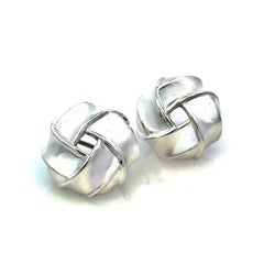Tiffany & Co Estate Large Love Knot Earrings Sterling Silver
