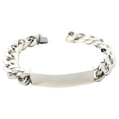 Tiffany & Co Large Mens ID Bracelet Sterling Silver 75 Grams Estate