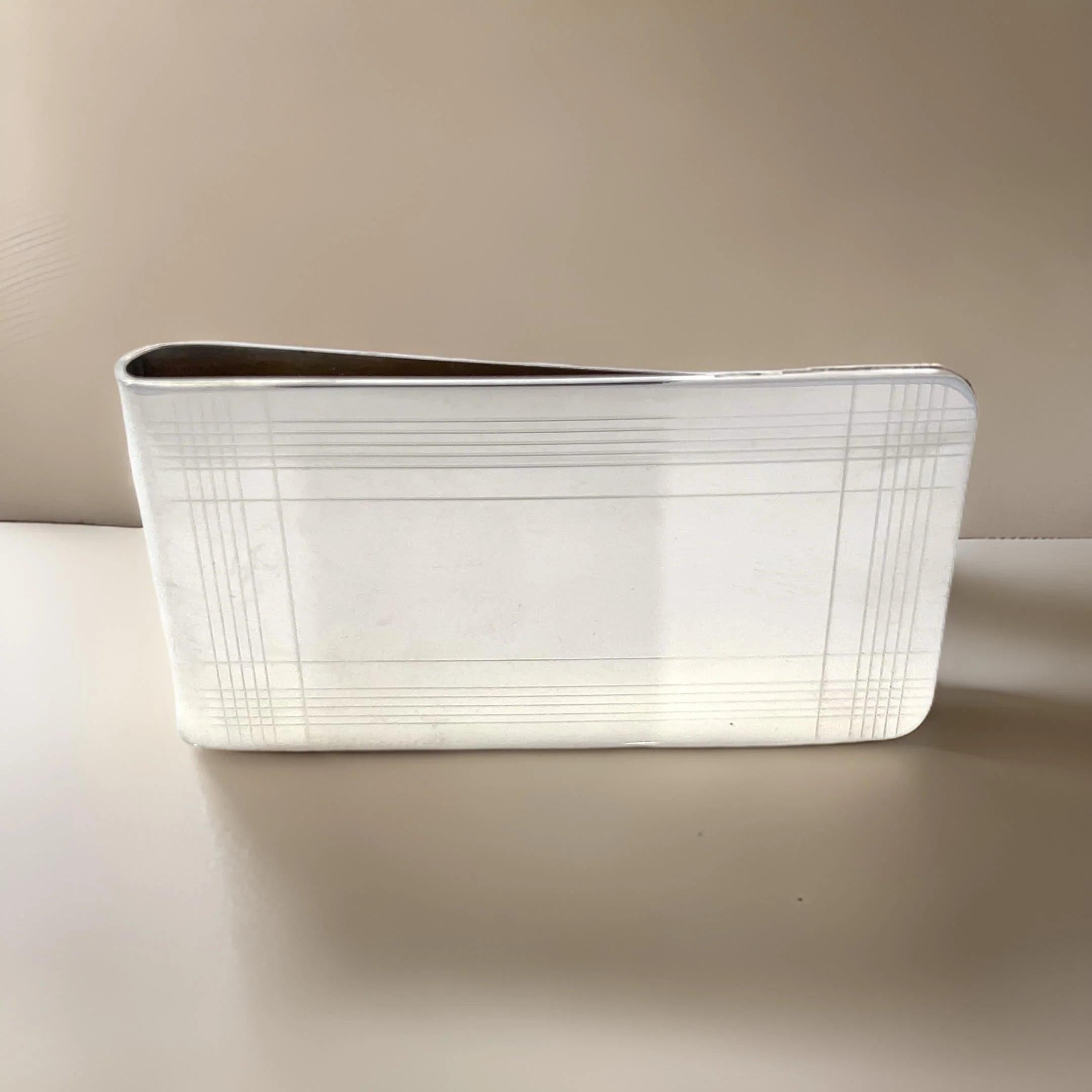 Tiffany & Co Estate Large Money Clip Sterling Silver In Good Condition In Brooklyn, NY