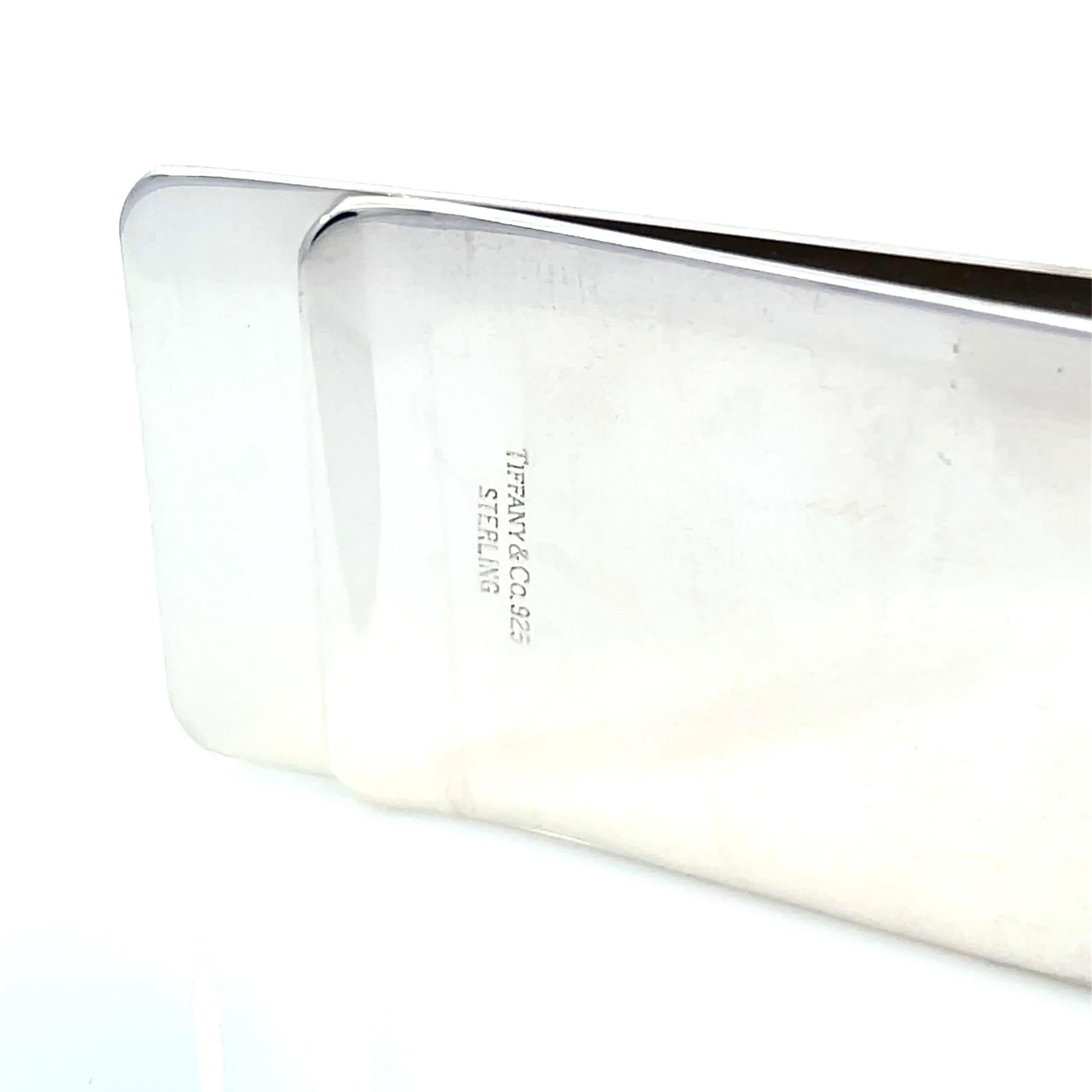 Tiffany & Co Estate Large Money Clip Sterling Silver 2
