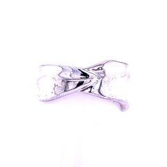Tiffany & Co Estate Leaf Band Size 6.5 Silver 10 mm TIF501
