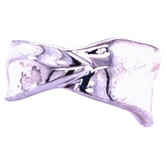 Tiffany & Co Estate Leaf Band Size 6.5 Silver 10 mm TIF501