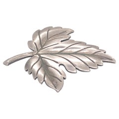 Tiffany & Co. Estate Leaf Brooch Sterling Silver 7.05 Grams
