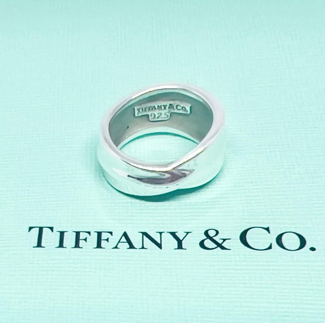 Tiffany & Co Leaf Ring Size 5 Sterling Silver 5 Grams Estate For Sale 9