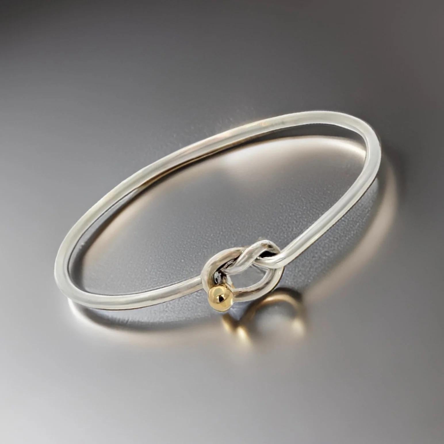 Tiffany & Co Estate Love Knot Bangle 6.5