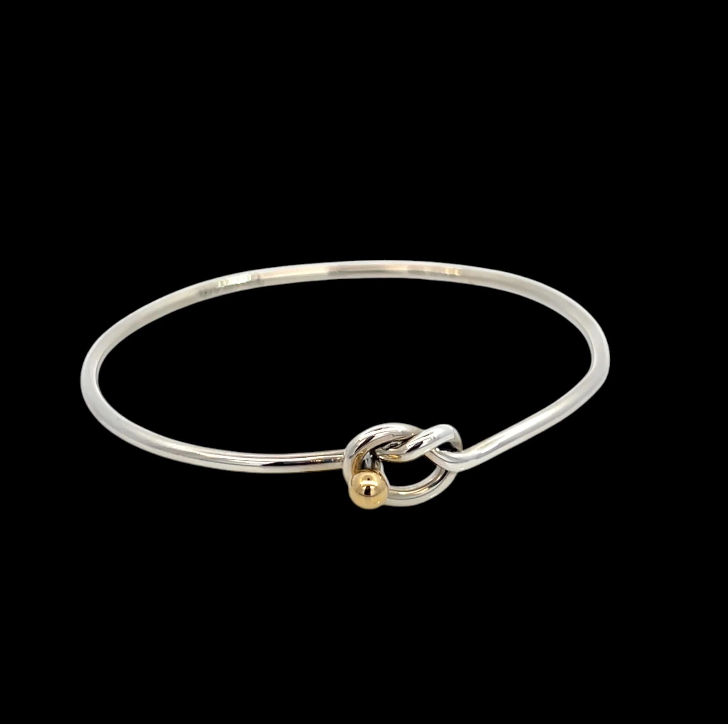 Tiffany & Co Estate Love Knot Bangle 6.5