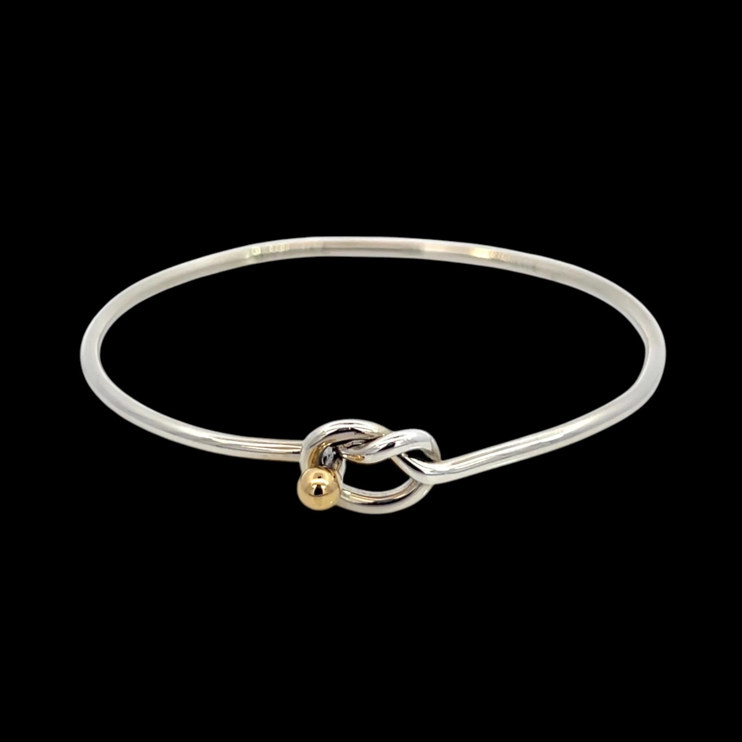 Tiffany & Co Estate Love Knot Bangle 6.5
