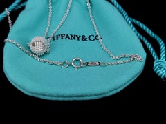 Tiffany & Co Estate Love Knot Necklace 17" Silver