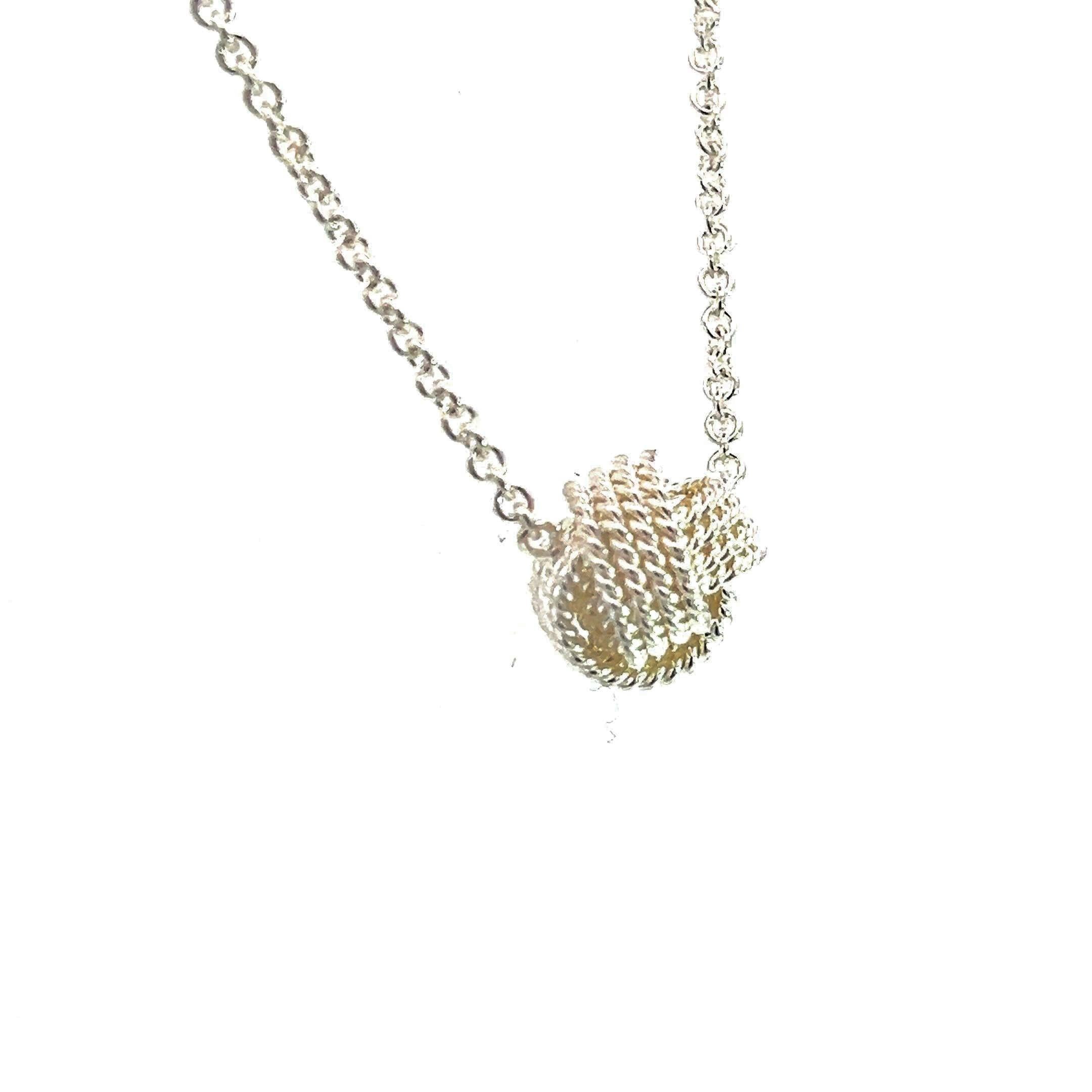 Tiffany & Co Estate Love Knot Necklace 17