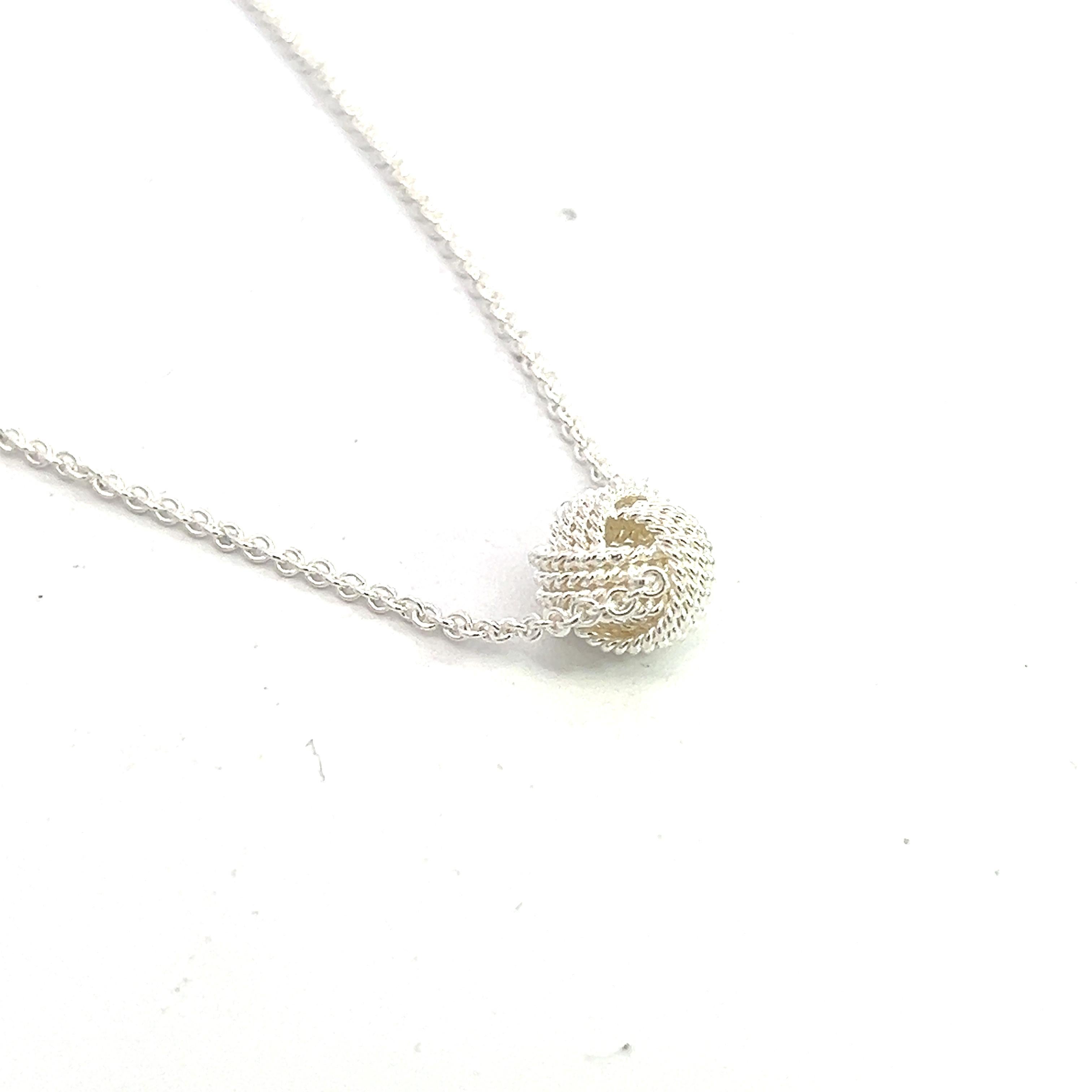 Tiffany & Co Estate Love Knot Necklace 17