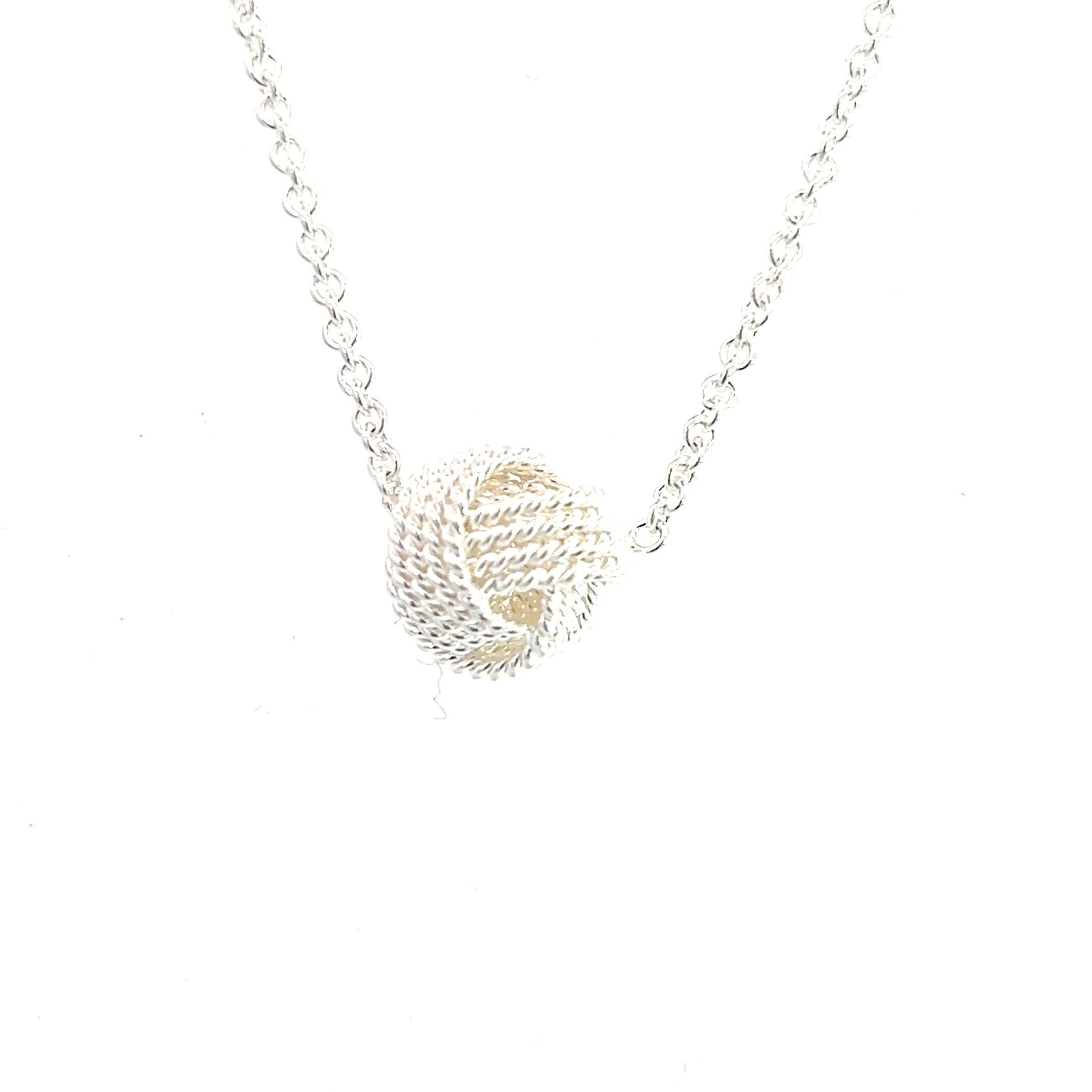 Tiffany & Co Estate Love Knot Necklace 17