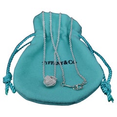 Tiffany & Co Estate Love Knot Necklace 17" Silver