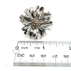 Tiffany & Co Estate Marigold Flower Brooch Pin Sterling Silver