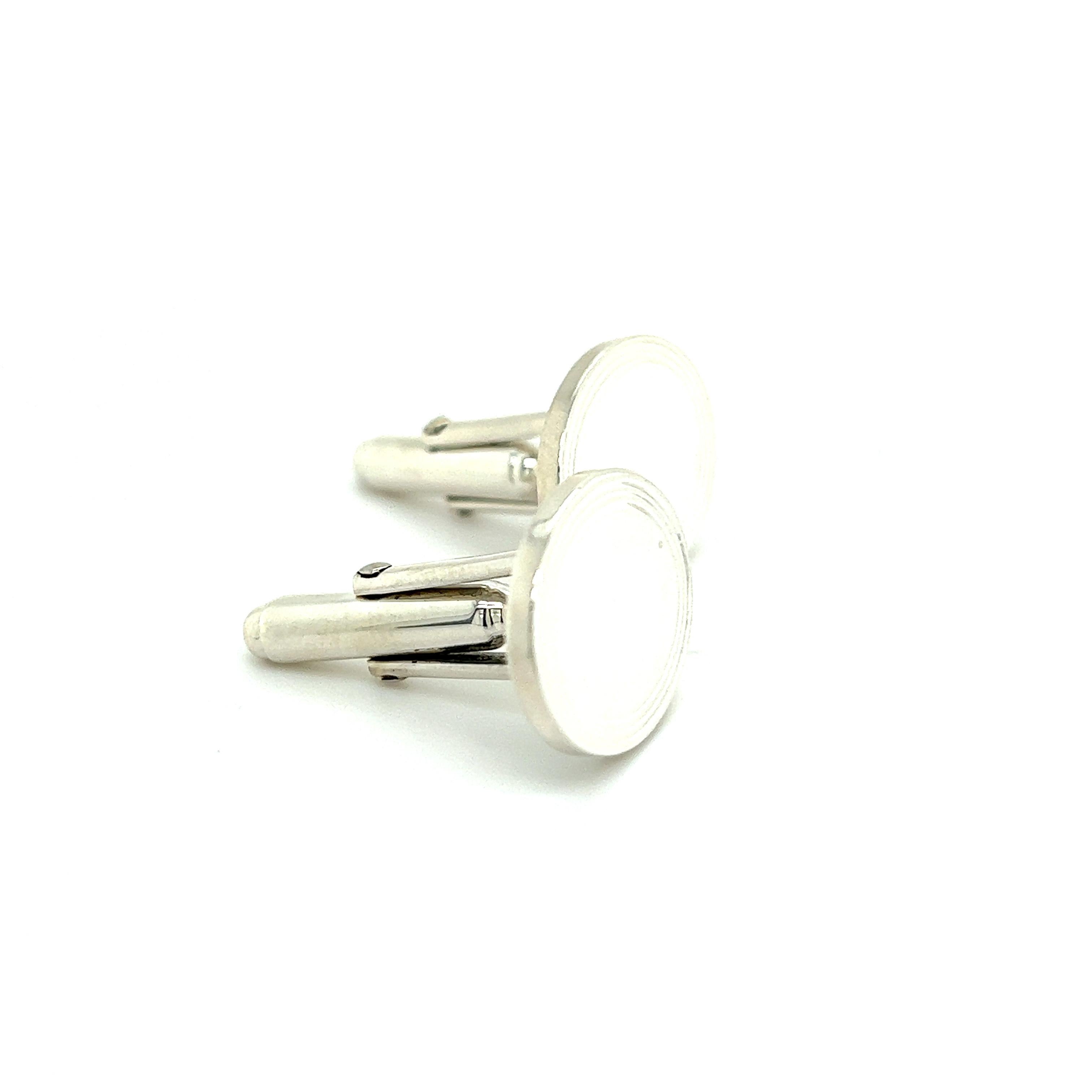 Tiffany & Co Estate Men Cufflinks Argent Sterling en vente 6