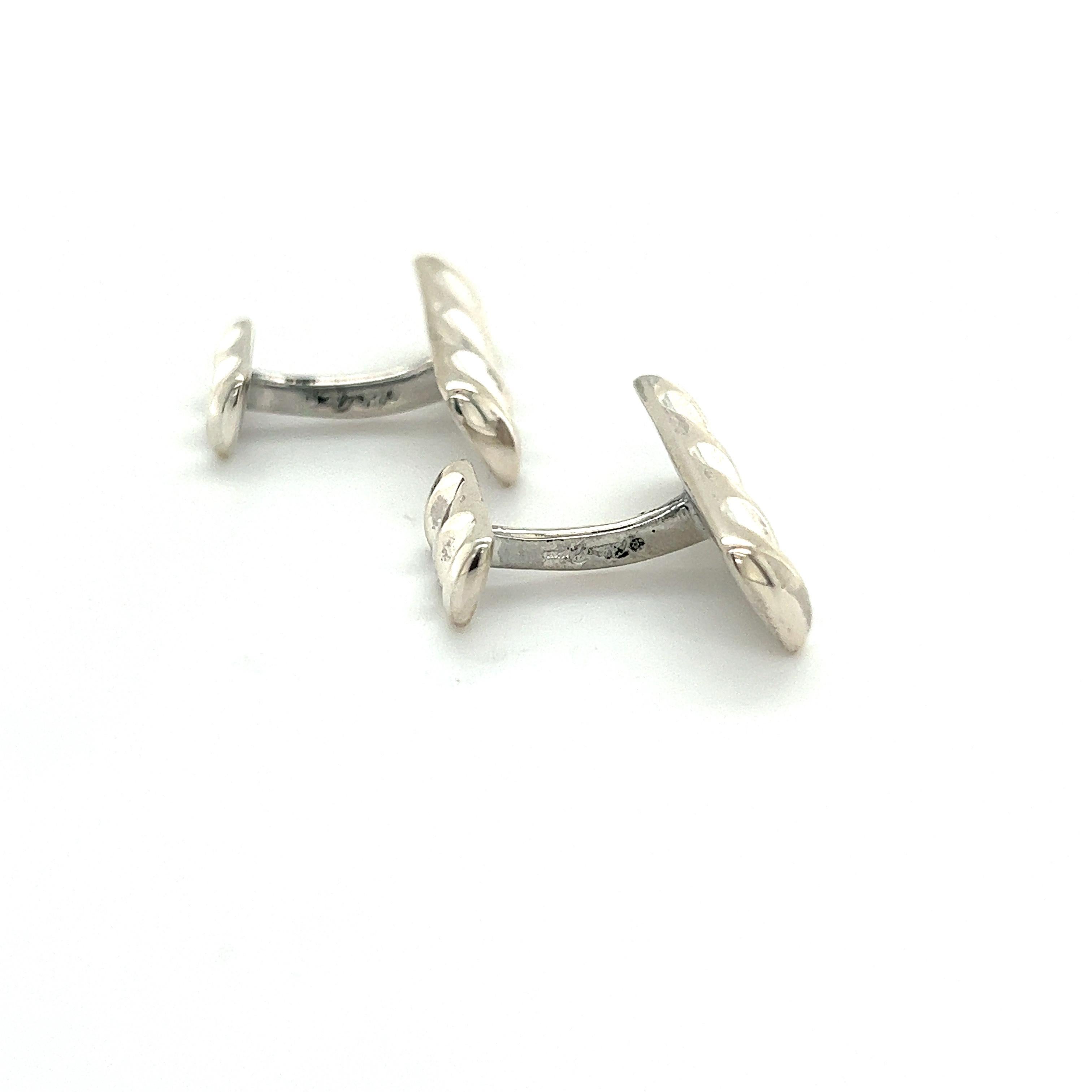 Men's Tiffany & Co Estate Mens Cufflinks By Paloma Picasso Silver
