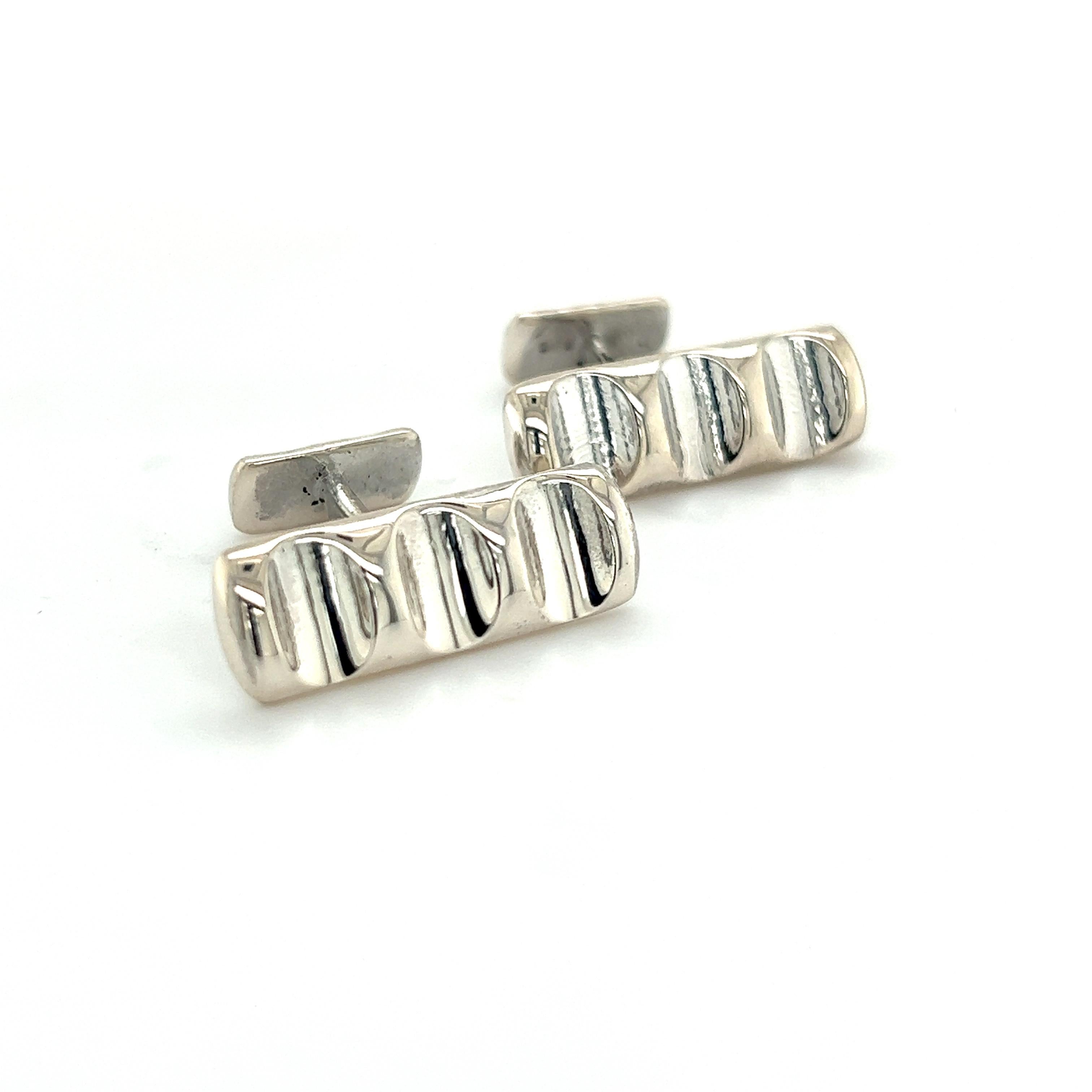 Tiffany & Co Estate Mens Cufflinks By Paloma Picasso Silver 1